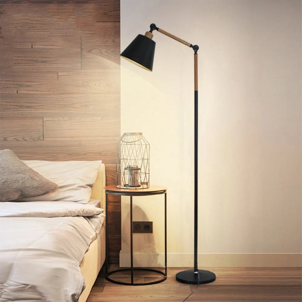 Nordic Vloerlamp – Minimalistisch Design met Verstelbare Lampenkop