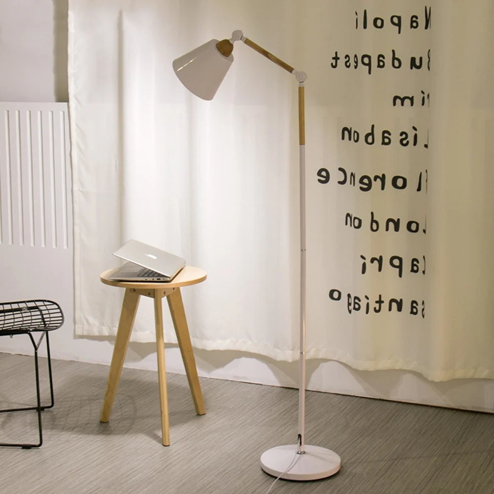 Nordic Vloerlamp – Minimalistisch Design met Verstelbare Lampenkop