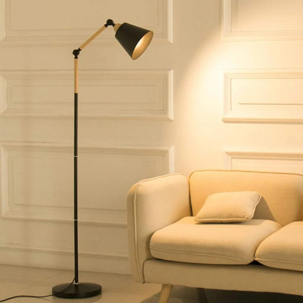 Nordic Vloerlamp – Minimalistisch Design met Verstelbare Lampenkop