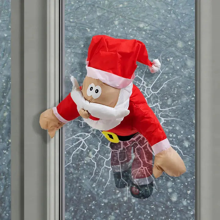 Vrolijke Kerstvensterfiguur ClausKlap – Bewegende, geluid geactiveerde decoratie