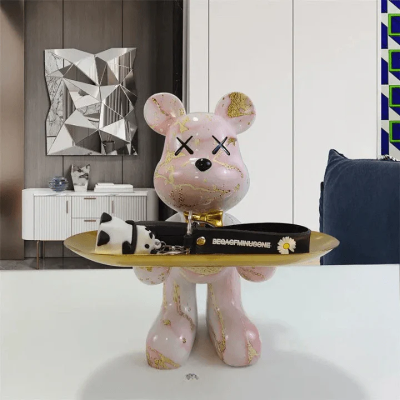 Luxetray Decoratieve Beer Opberging met Dienblad Stijlvol Multifunctioneel Woonkamer Kantoor