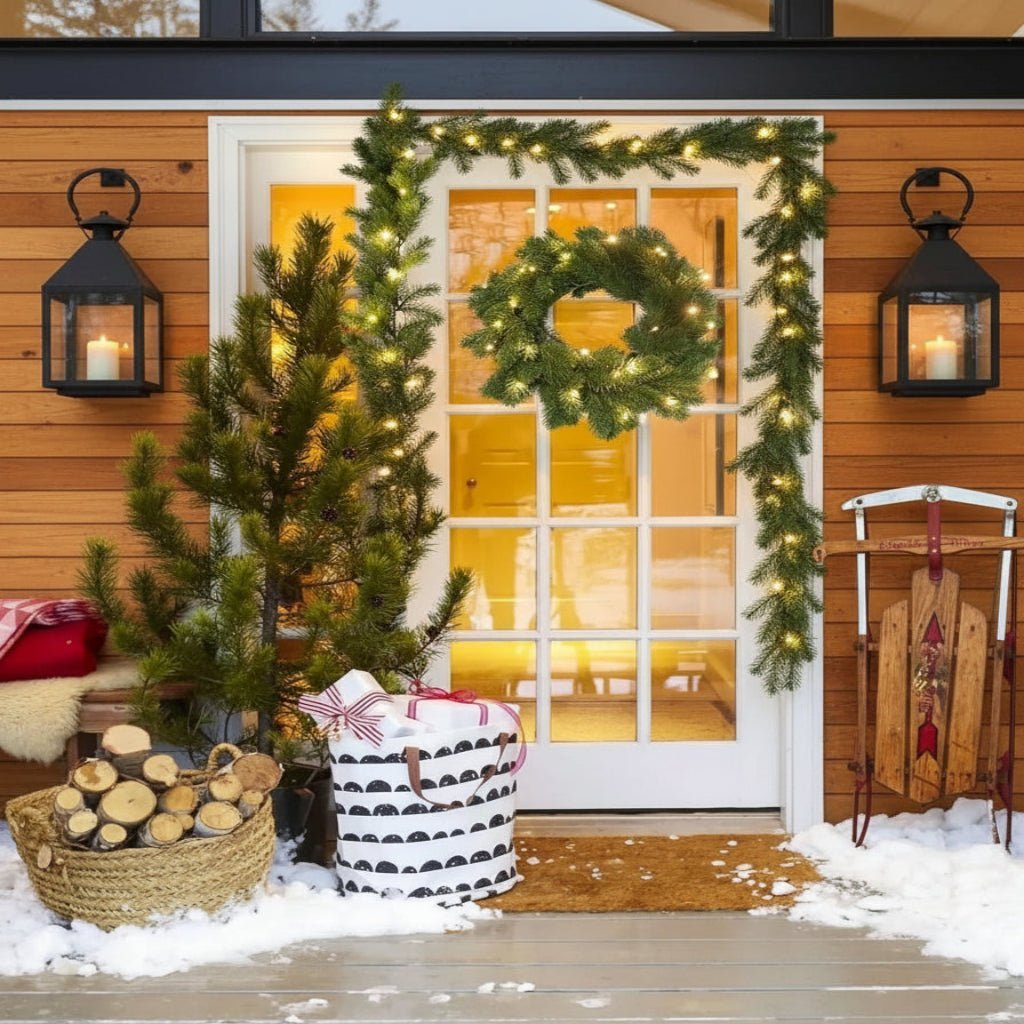 LED Kerstkrans met Warmwit Licht – Elegante Verlichte Kerstdecoratie