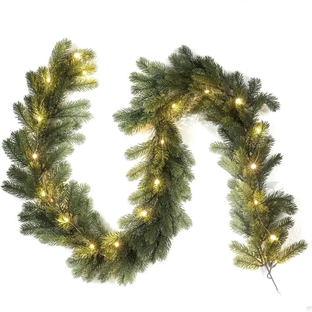 LED Kerstkrans met Warmwit Licht – Elegante Verlichte Kerstdecoratie