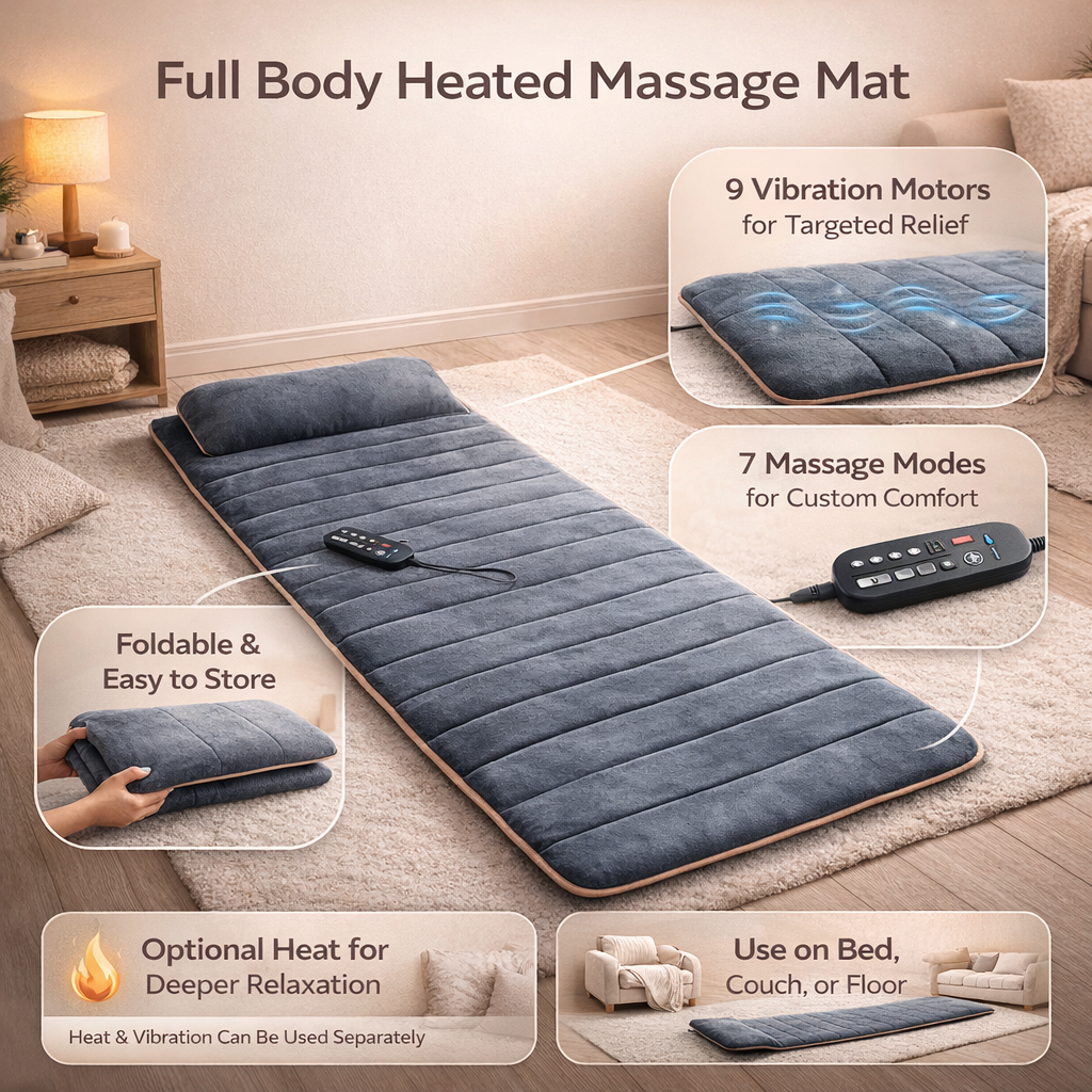 Elektrische Massage Matras – Volledige Lichaamsmassage met Warmte