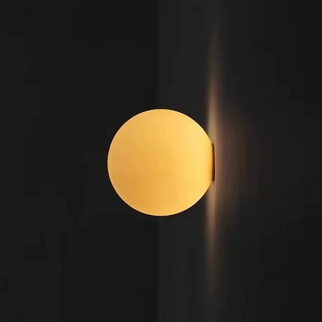 Moderne Frosted Glass Globe LED Wandlamp 1-Licht