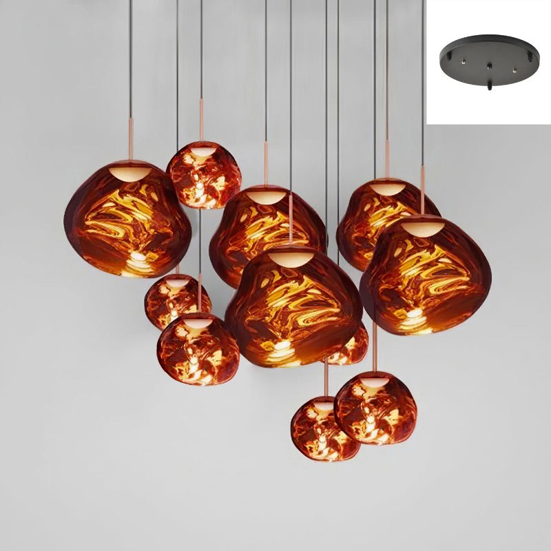 Meervlamige Hanglamp | Sculpturaal Melt Ontwerp