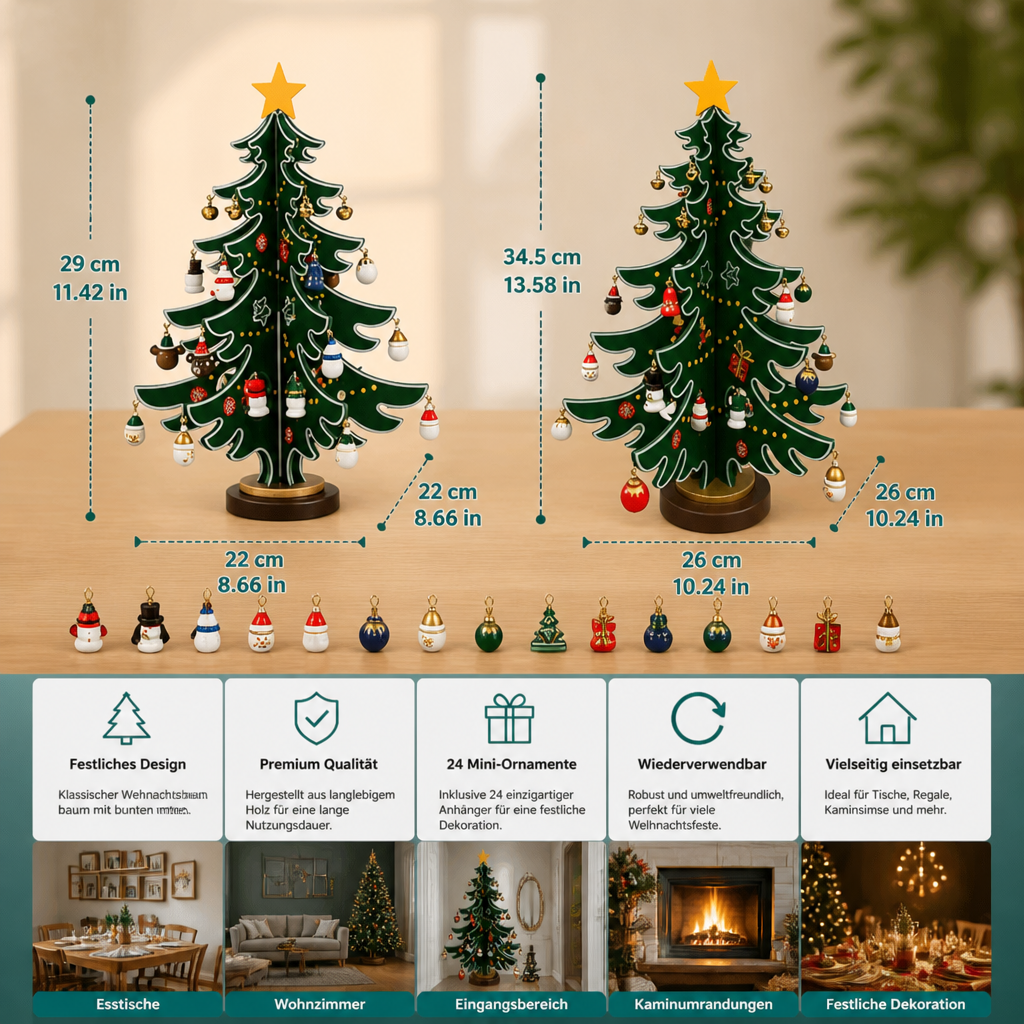 Mini Kerstboomversieringen Adventskalender – 24 Dagen Vol Kerstverrassingen
