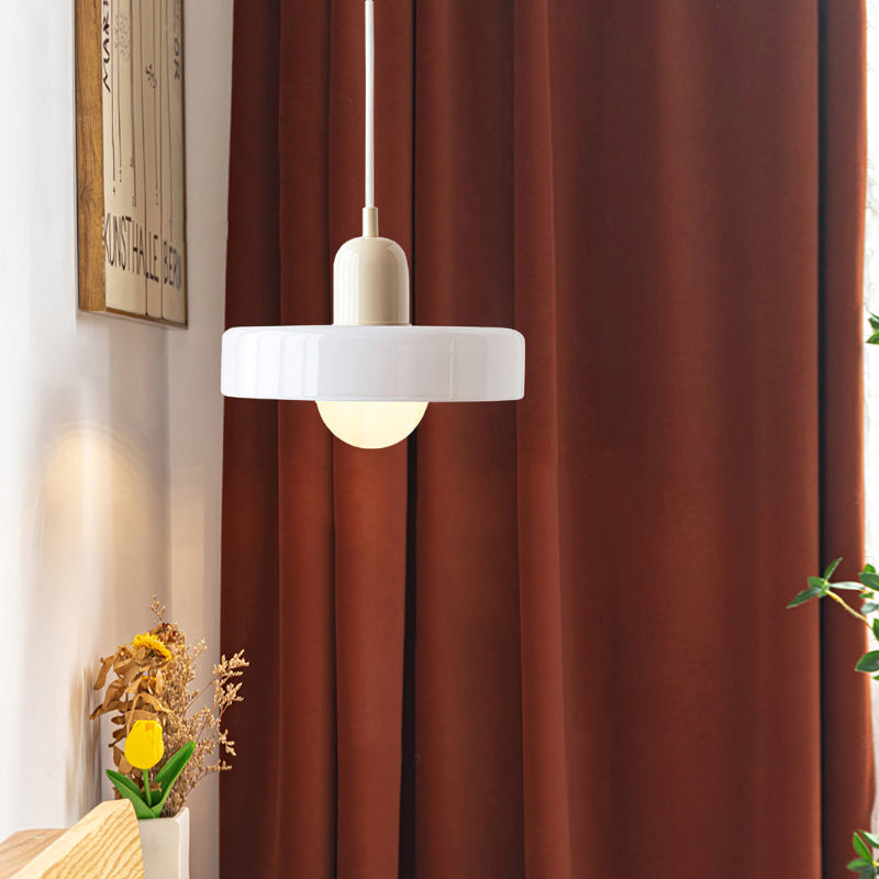 Bauhaus Hanglamp in Gekleurd Glas