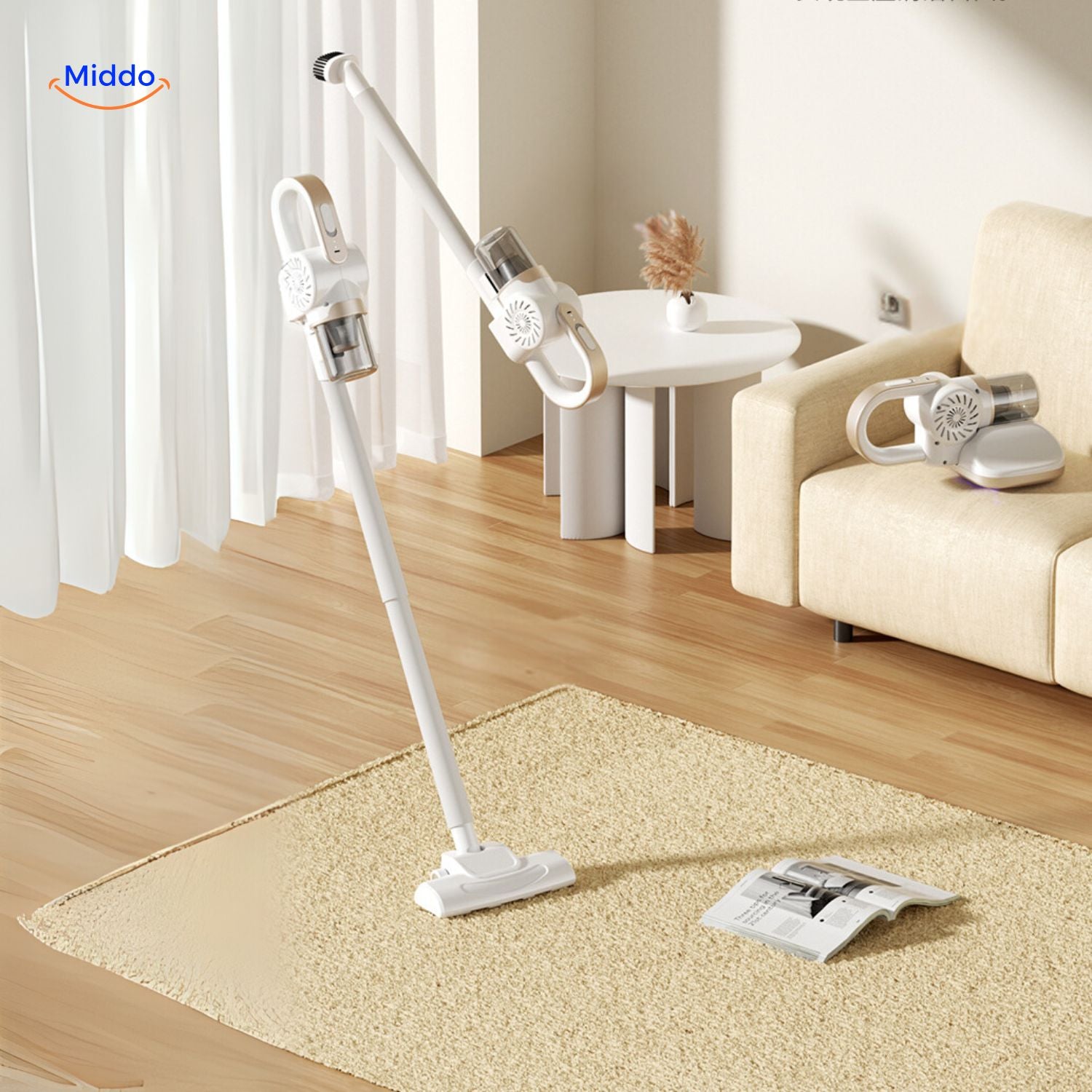 ReinClean MopVac™ | Draadloze stofzuiger met krachtige zuigkracht & effectieve mijtenverwijdering!