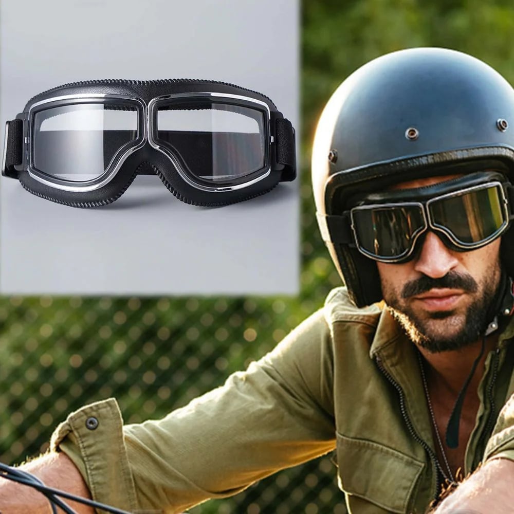 Motorbril | UV-bescherming | Schokbestendig & Verstelbaar | RetroGoggles
