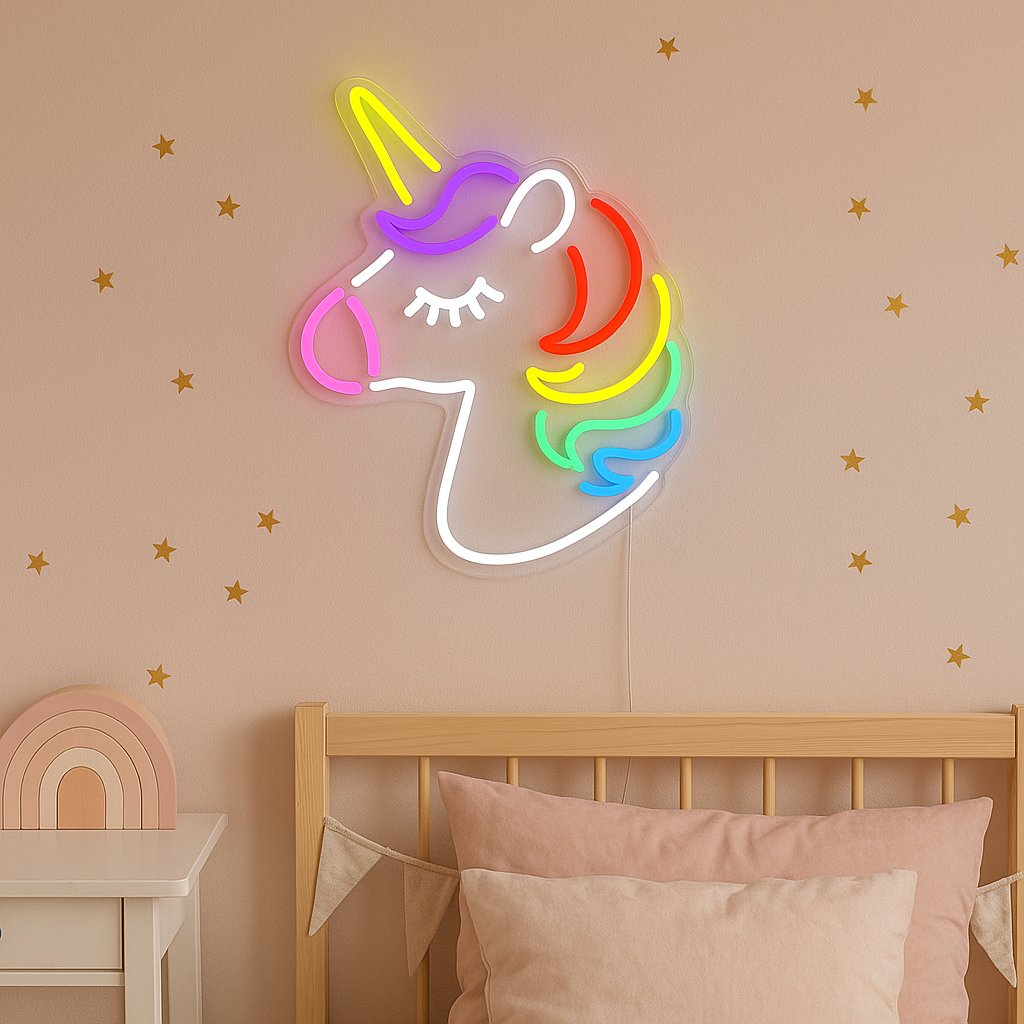 Eenhoorn Neon Wandlamp