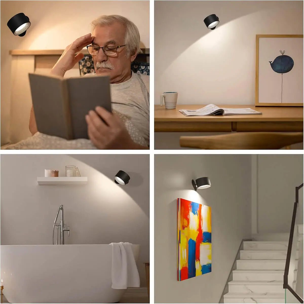 SCANDIGLOW – Draadloze Scandinavische wandlamp met afstandsbediening