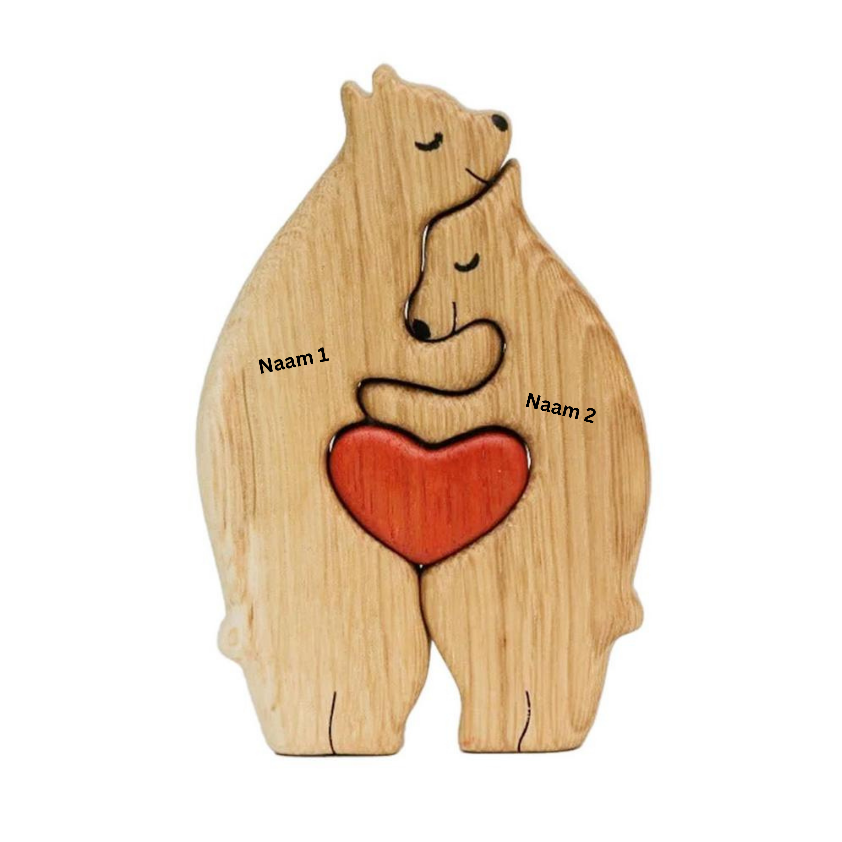 Houten Beerfamilie | Personaliseerbare en unieke decoratie voor een warme, persoonlijke touch