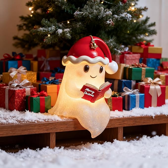 GhostGlow | Kerstgeest Warmlicht Decoratie voor Feestelijke Decoratie