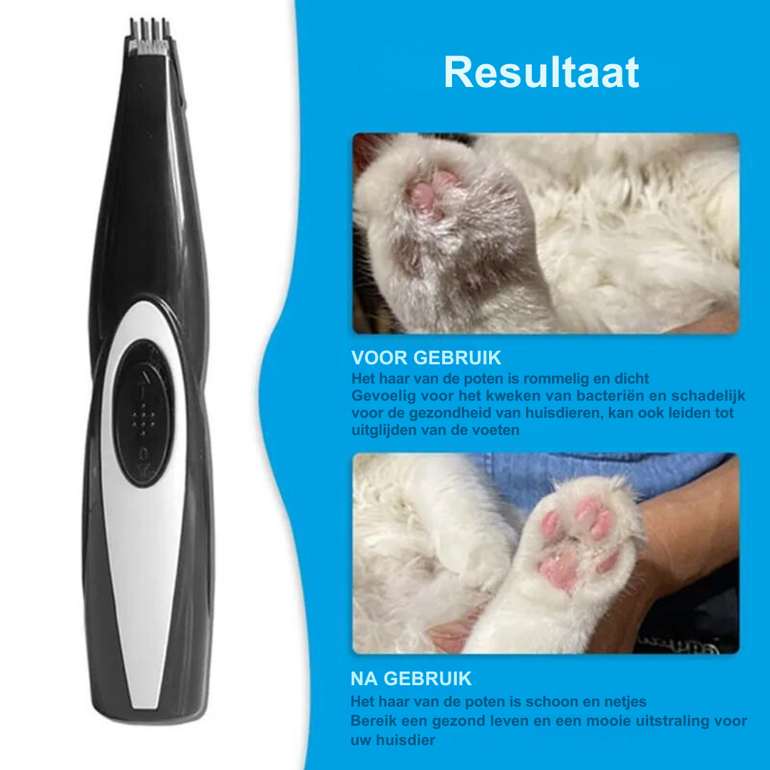 Draadloze Hondenverzorgingsschaar, Professionele Huisdiertrimmer voor Gevoelige Gebieden, USB Oplaadbaar, Stille Werking, Roestvrijstaal