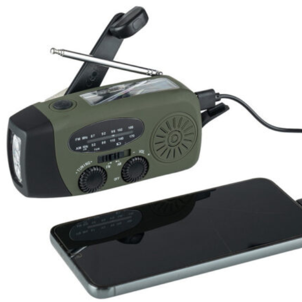 NoodRadio PowerSafe Mini – Compact noodradio met zaklamp en powerbank