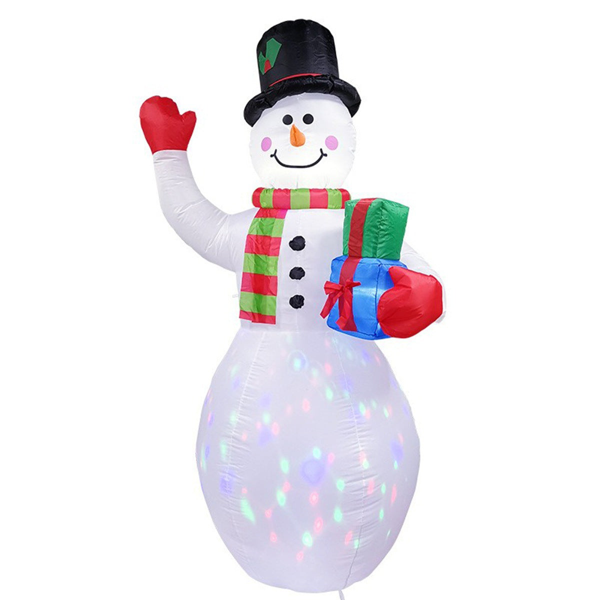 Opblaasbare Kerstman op IJsbeer met LED-verlichting – Kerstdecoratie voor Buiten