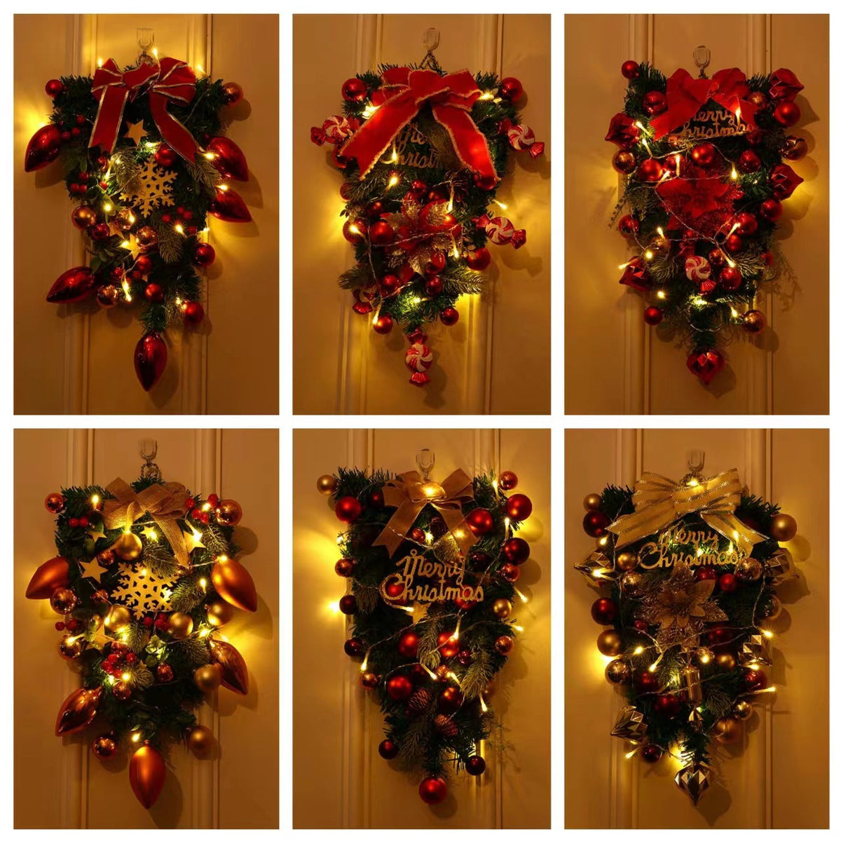 Feestelijke Kerstkrans – Decoratieve Kerstversiering voor Deur en Muur