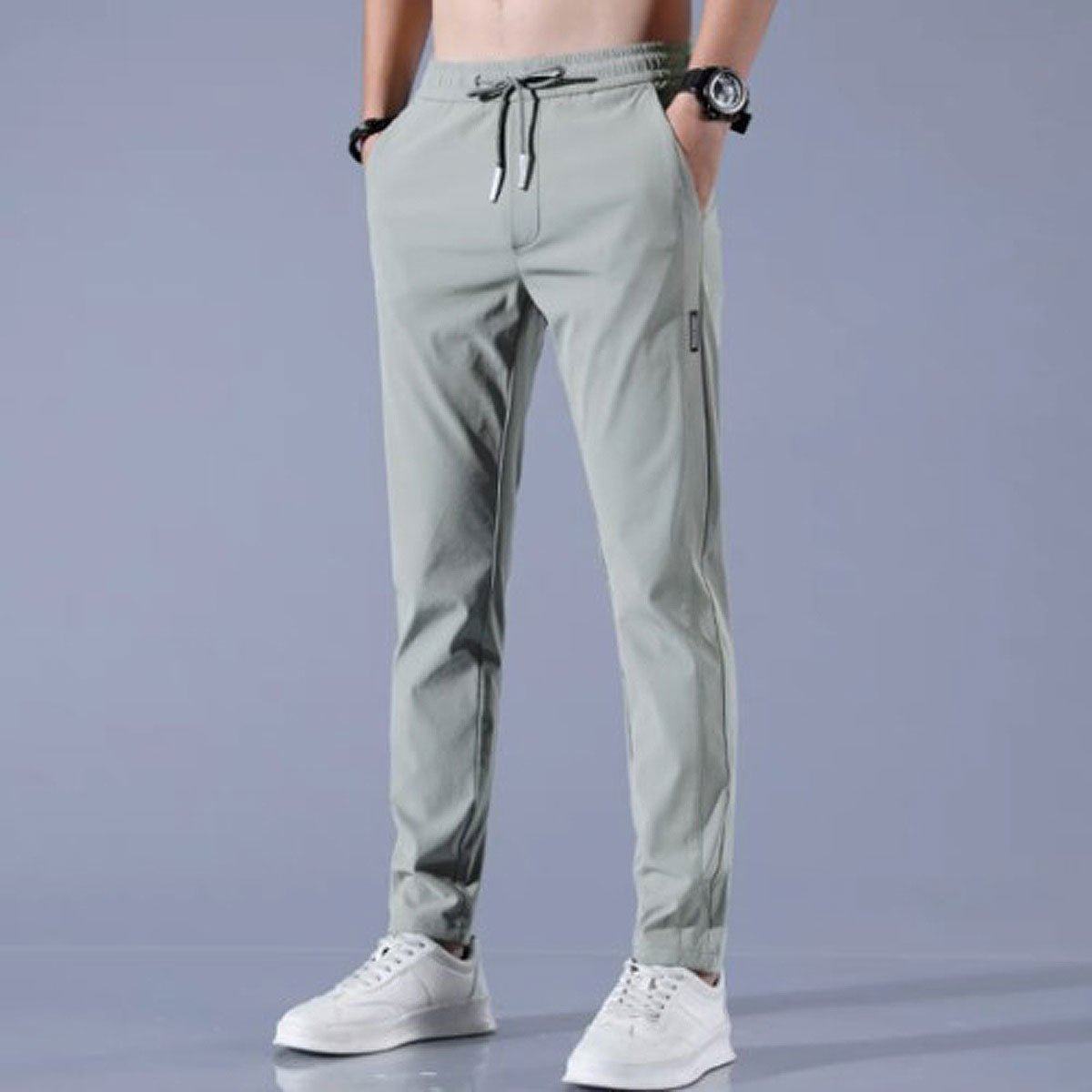 Sneldrogende broek met koord