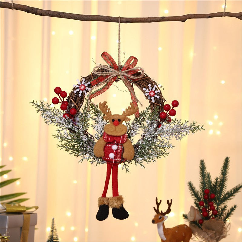 Kerstkrans van Jute – Rustieke Kerstdecoratie voor Deur en Muur