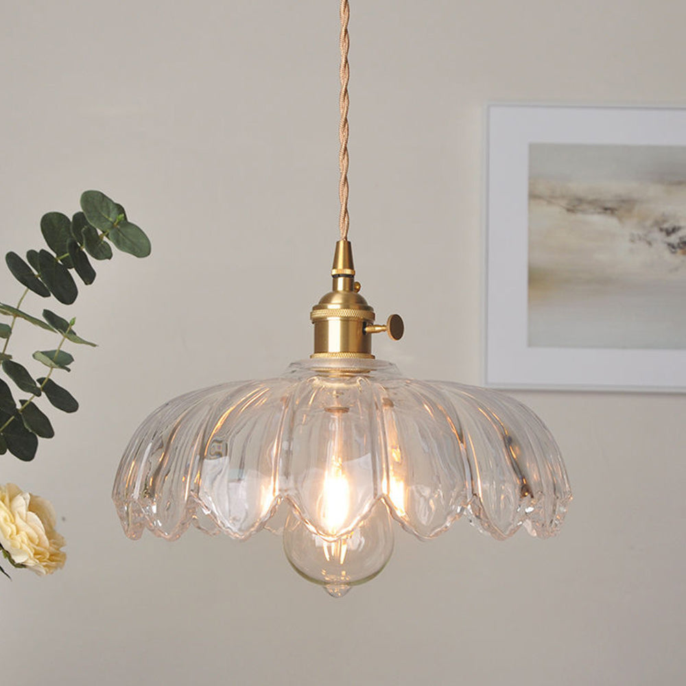 Vintage bloemen hanglamp
