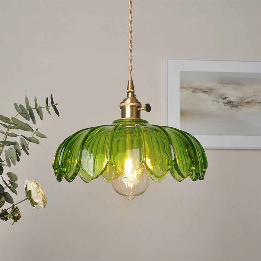 Vintage bloemen hanglamp