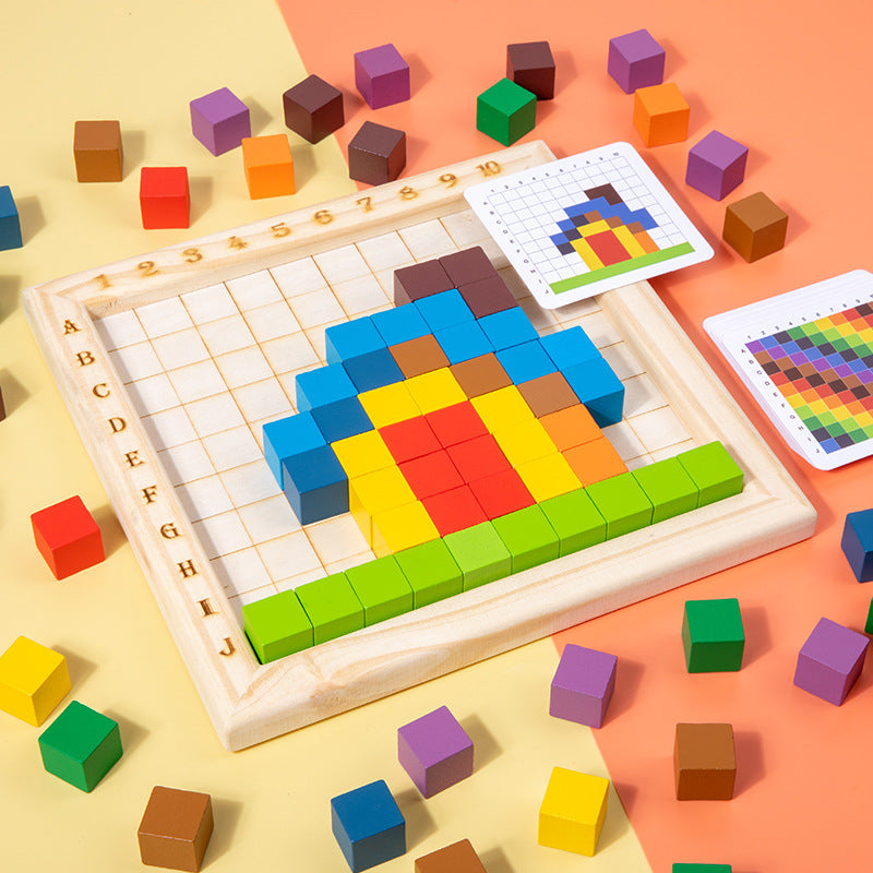 Montessori Houten Kleurenletters en Cijfers Spel