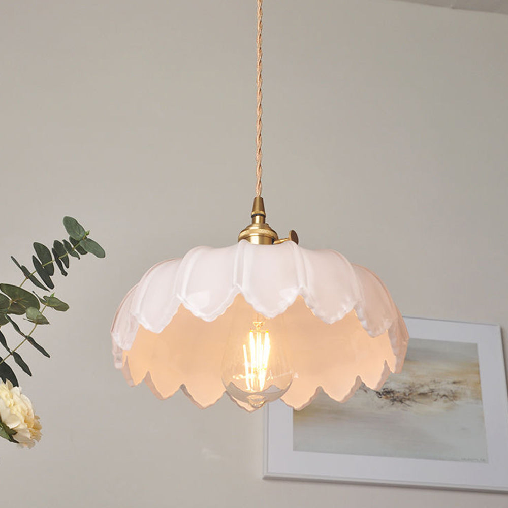 Vintage bloemen hanglamp