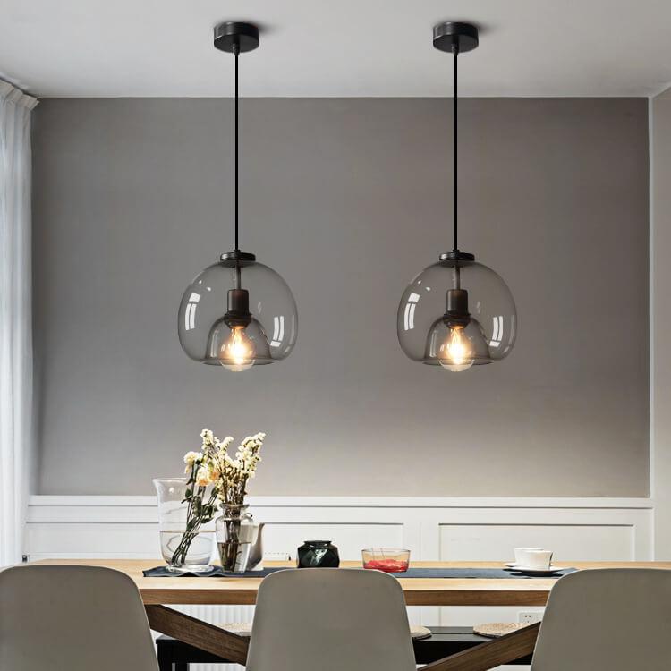 Minimalistische Rookglas Dome Hanglamp 1-Licht