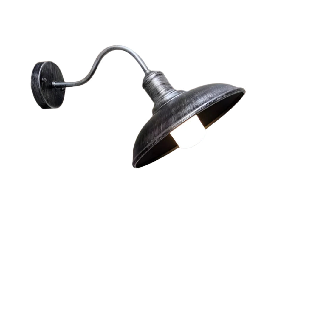 Vintage Industriële IJzeren Kom Buiten Wandlamp LED 1-Licht