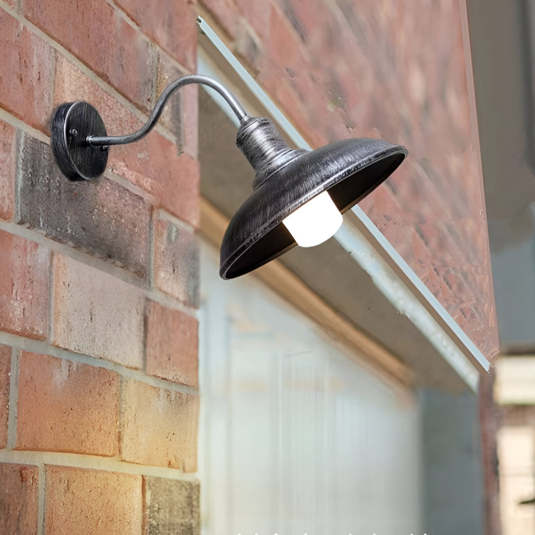 Vintage Industriële IJzeren Kom Buiten Wandlamp LED 1-Licht