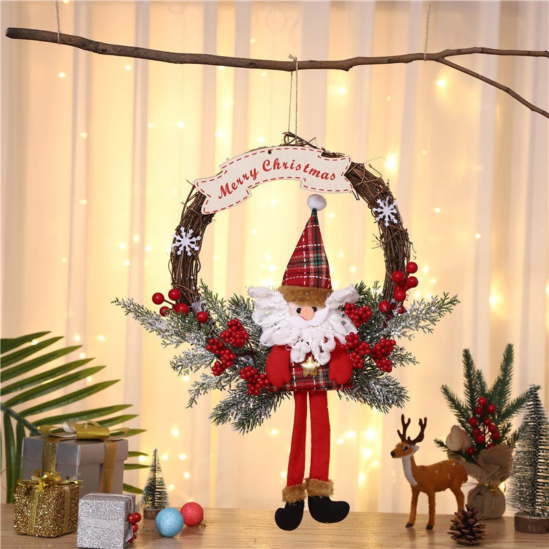 Kerstkrans van Jute – Rustieke Kerstdecoratie voor Deur en Muur