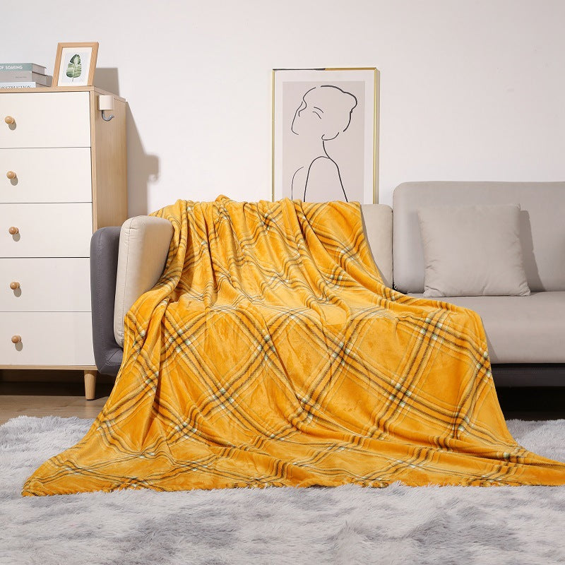 Pluche Fleece Deken met Schotse Ruit – Zachte, Warme Plaid voor Bank en Bed