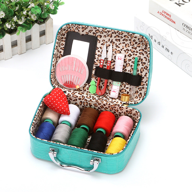 CraftVault Draagbare Naaikit in Faux Leren Tas