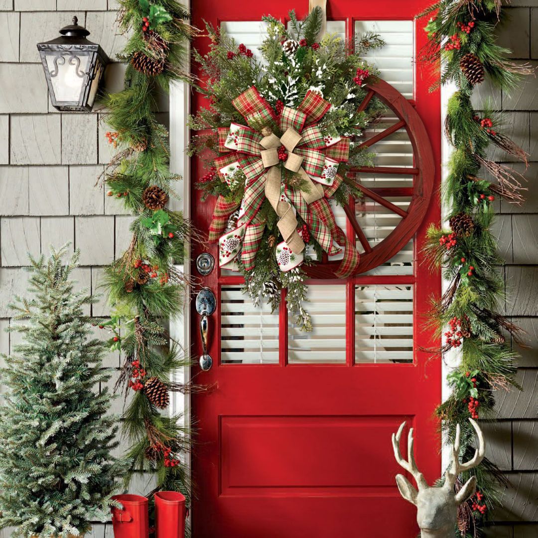 Rustieke Kerstkrans – Landelijke Kerstdecoratie voor Deur en Muur