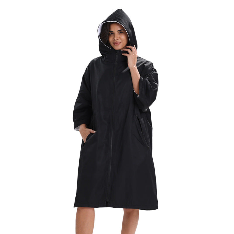 Waterafstotende Dames Poncho met Capuchon – Lange Regenponcho voor Reizen