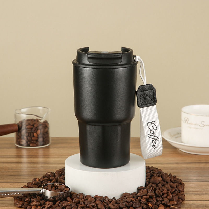 Dames Koffiebeker met Siliconen Deksel – Herbruikbare Reisdrinkbeker