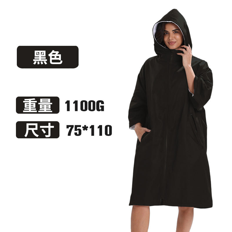 Waterafstotende Dames Poncho met Capuchon – Lange Regenponcho voor Reizen
