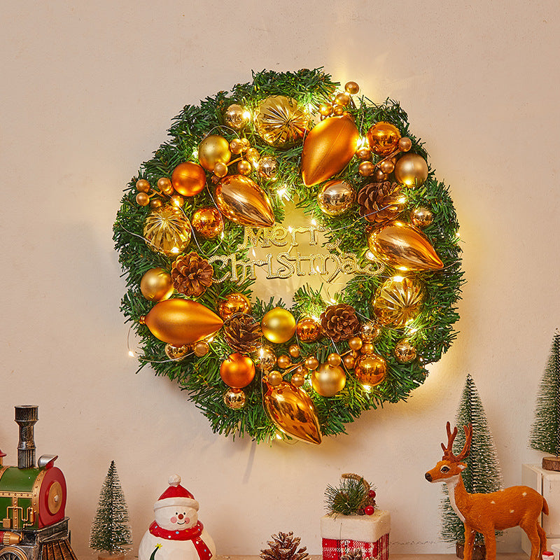 Verlichte Kerstkrans met LED-verlichting – Feestelijke Kerstdecoratie