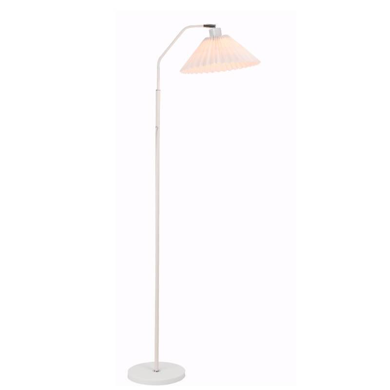 Minimalistische LED Vloerlamp met Geplooide Stoffen Lampenkap