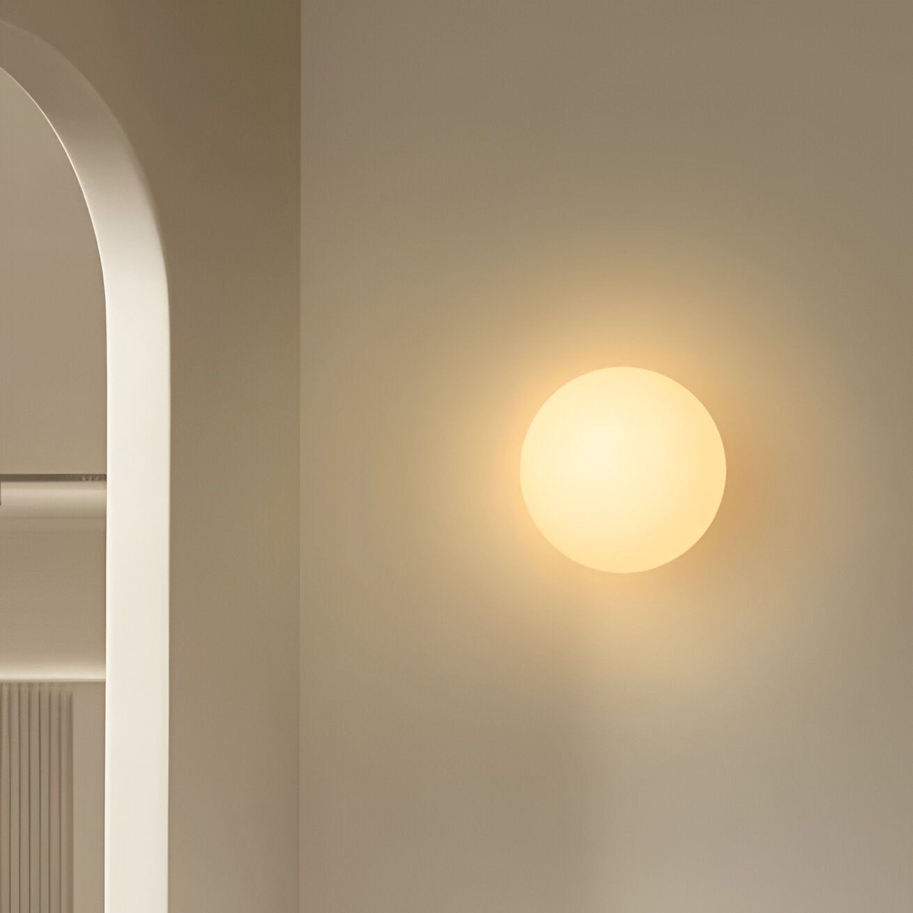 Minimalistische Ronde Glas-Wandlamp LED 1-Licht