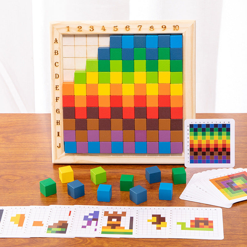Montessori Houten Kleurenletters en Cijfers Spel