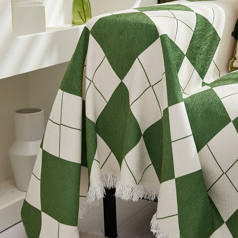 Geruite Bankdeken – Zachte Decoratieve Plaid voor Bank en Bed