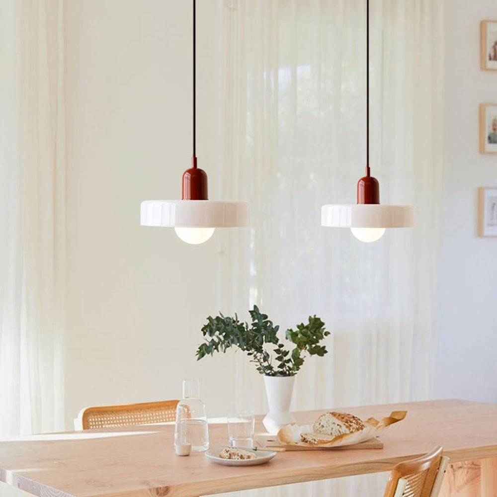 Bauhaus Gekleurde Glazen Hanglamp voor Moderne Interieurs