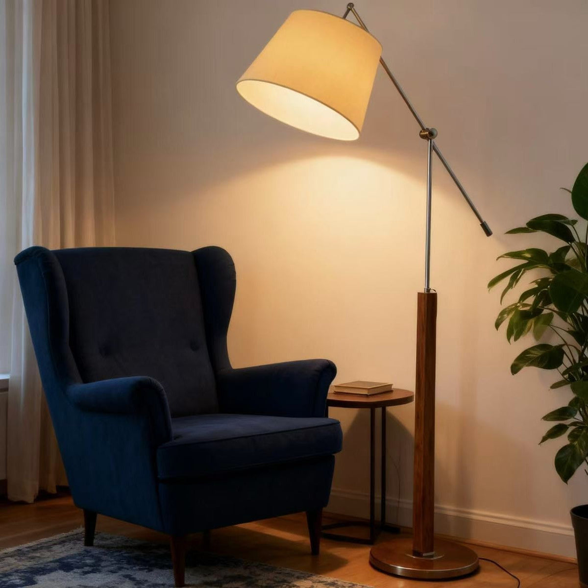 Verstelbare Vloerlamp met Draaibare Arm – Functionele Designlamp
