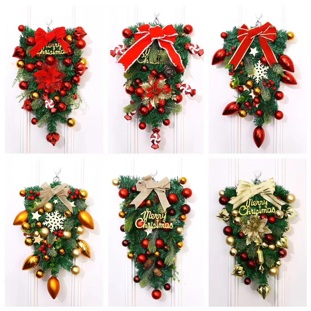 Feestelijke Kerstkrans – Decoratieve Kerstversiering voor Deur en Muur