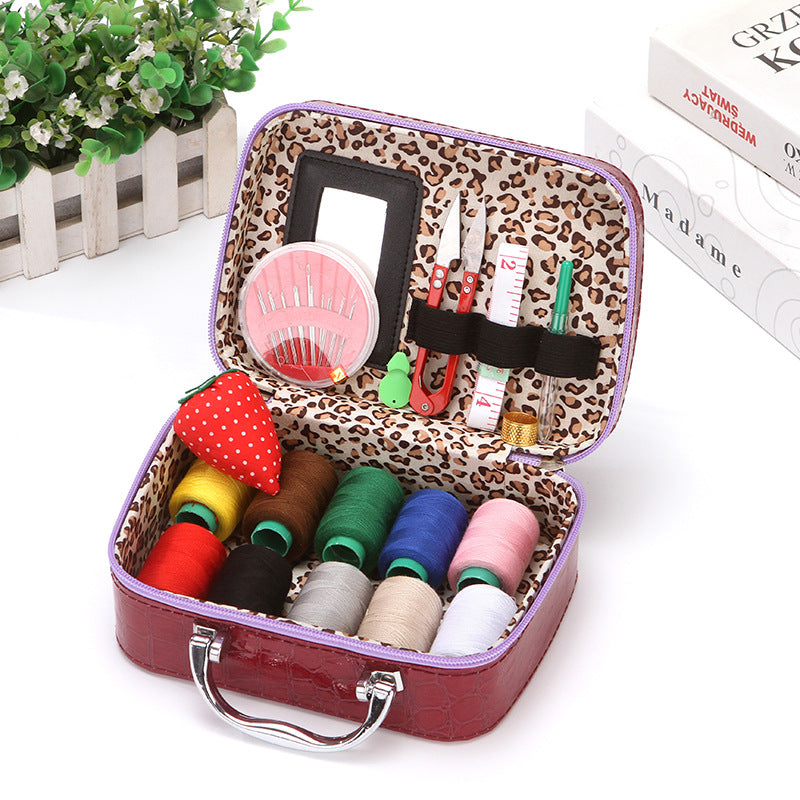 CraftVault Draagbare Naaikit in Faux Leren Tas