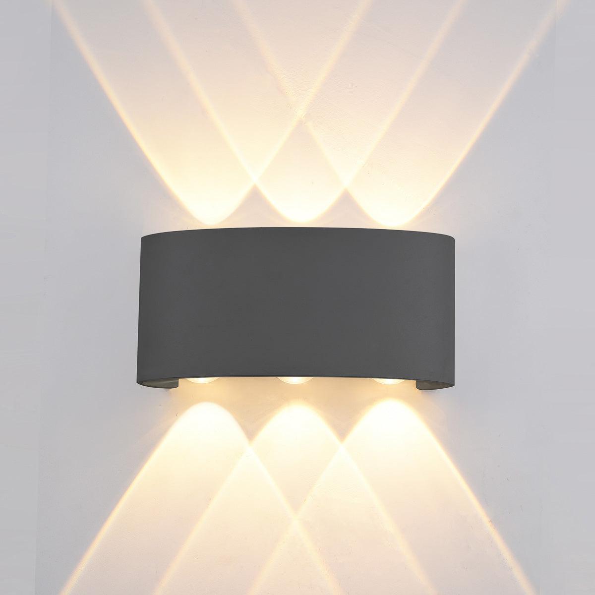 Ortelo 6W 17cm Wandlamp Zwart
