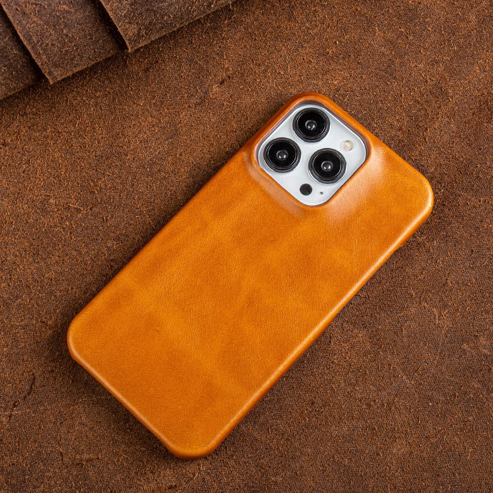 Ölwachs Echt Leer Apple iPhone Hoes