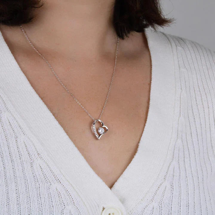 EternalBloom | Romantische Rozenbox met 14k Witgouden Hartketting en Liefdesbriefje